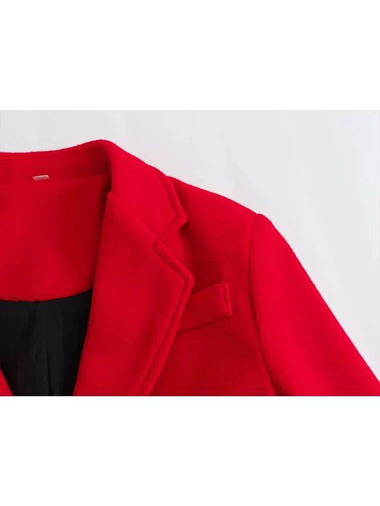 Sobretudo Longo Feminino Vermelho Alex - Zellum