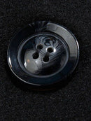 Botão preto com padrão yin-yang em resina brilhante para sobretudo masculino