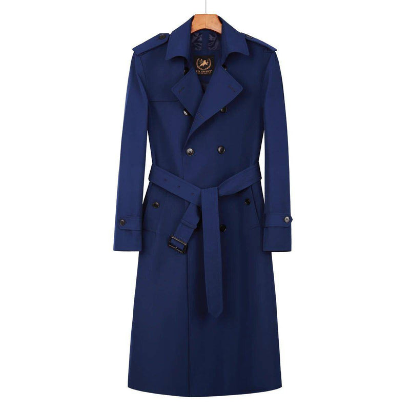 Sobretudo Masculino Longo Frost Elite Com Cinto Azul Marinho - Zellum