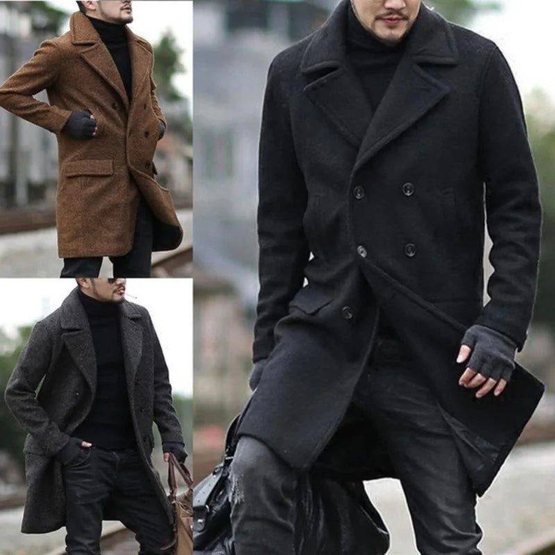 Sobretudo Masculino Longo Guardian Feito em Lã - Zellum