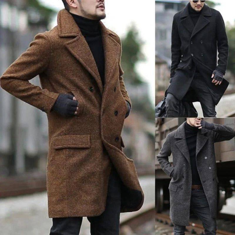 Sobretudo Masculino Longo Guardian Feito em Lã - Zellum