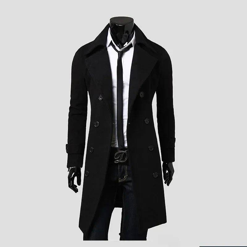 Sobretudo Masculino Longo Ômega Preto - Zellum