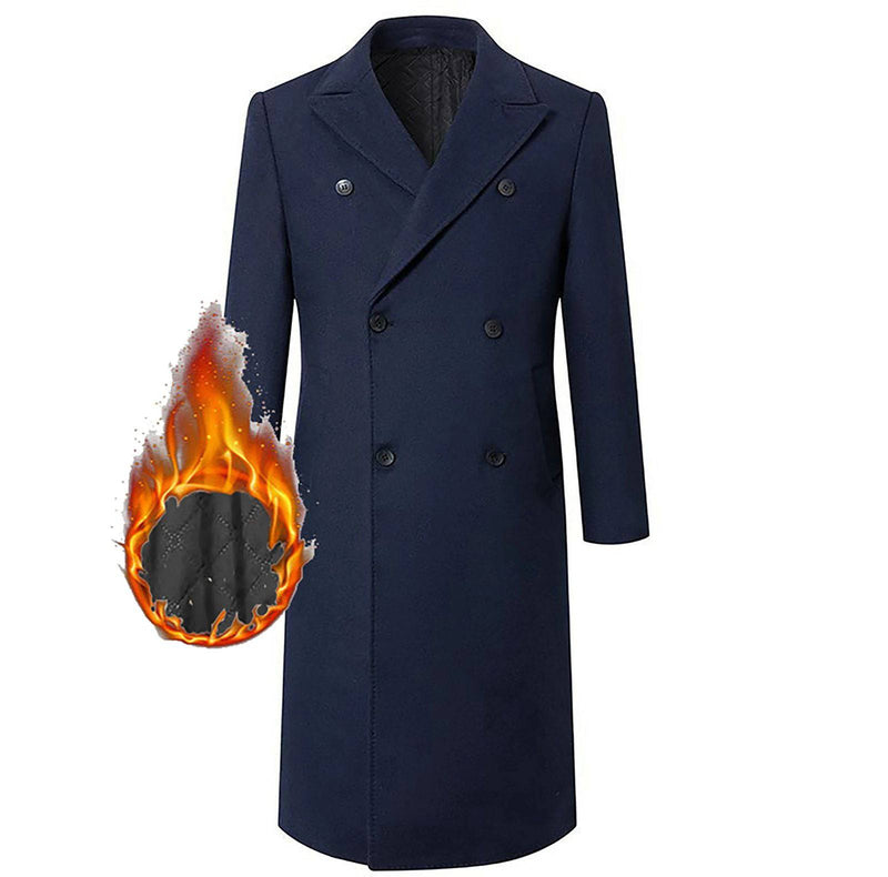 Sobretudo Masculino Longo Refined Azul Marinho - Zellum