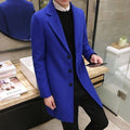 Sobretudo Masculino Slim Moderno Azul Céu - Zellum
