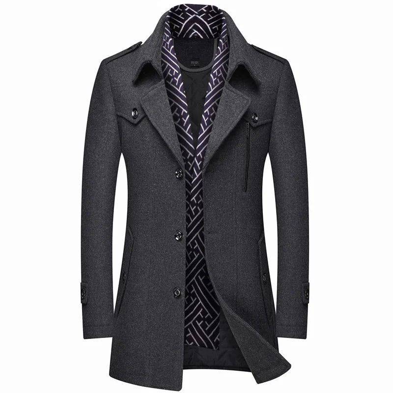 Sobretudo Masculino Moderno Casual Para Frio Cinza - Zellum
