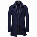 Sobretudo Masculino Moderno Casual Para Frio Azul Marinho - Zellum
