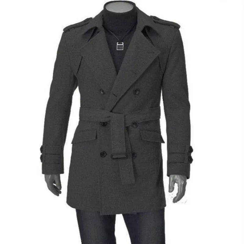 Trench Coat Masculino Com Cinto - Zellum