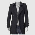 Trench Coat Masculino Com Cinto Preto - Zellum
