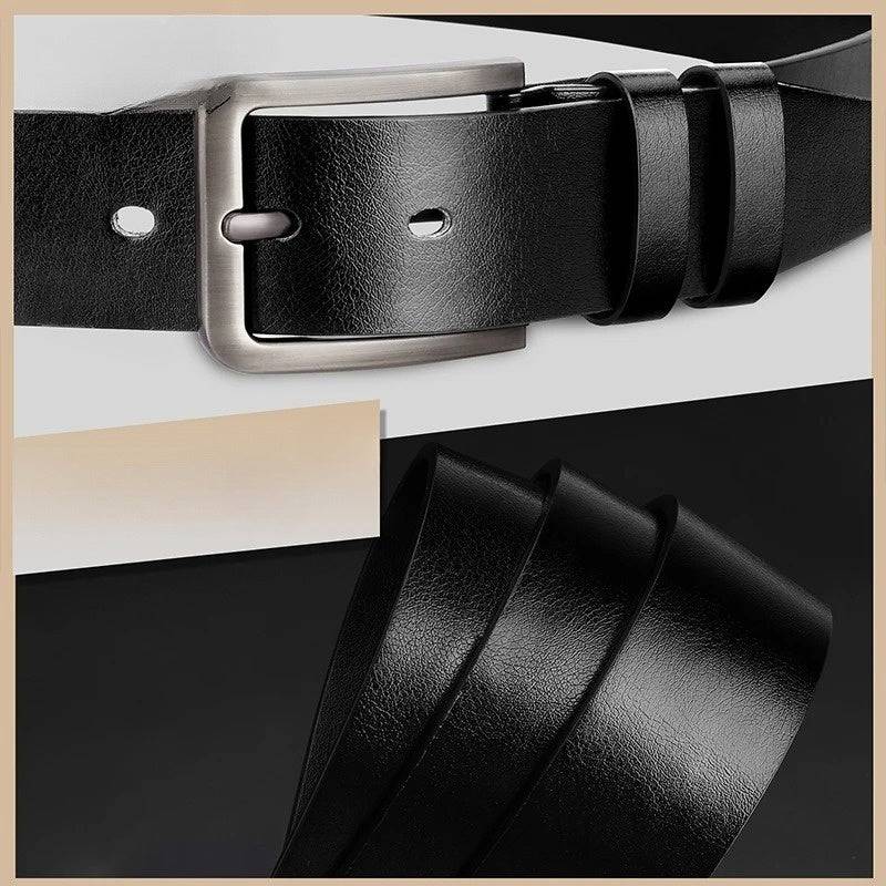 Alt text: "Cinto de Couro Masculino Active marrom escuro, elegante e durável"