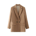 Blazer feminino social básico marrom sofisticado
