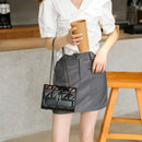 Bolsa clutch preta acolchoada com alça de corrente