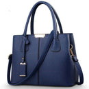 Bolsa tote azul marinho com alças de mão e alça transversal ajustável